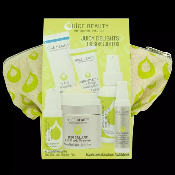 Juice Beauty Juicy Delights Skincare Set with Cream and Green Accents NIB💚